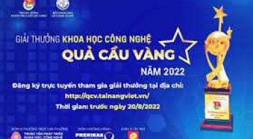 Thông báo tham gia Giải thưởng KHCN Quả Cầu Vàng 2022