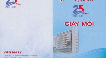 Thông báo về việc Chào mừng kỉ niệm 25 năm Viện Địa ...